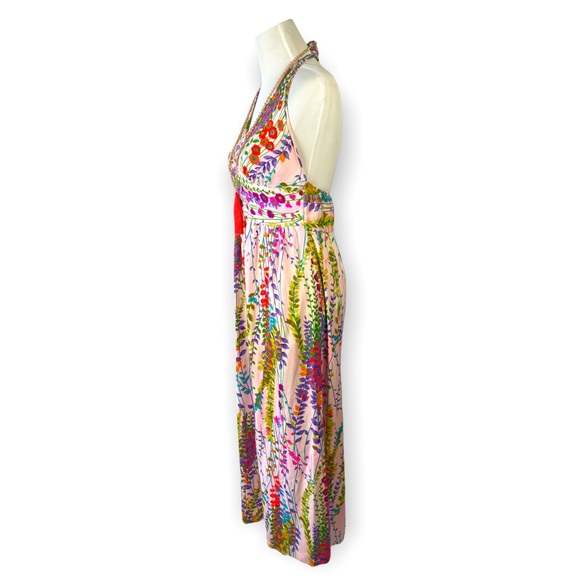 60’s 70’s Vintage Halter Floral Maxi Dress - Picture 5 of 13
